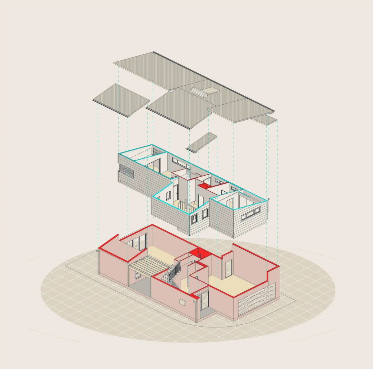 Detailed view of BIM model